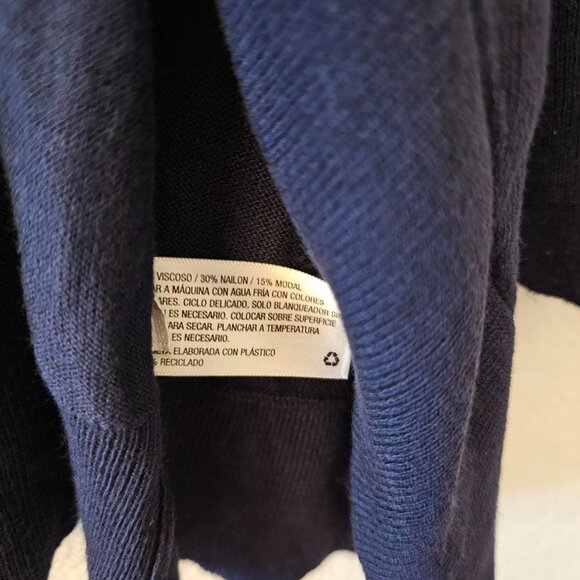 Merona Women's XL Navy Blue Long Sleeve Cardigan – Soft Knit, Lightweight, Excel - Picture 6 of 6